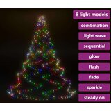 vidaXL Zidno drvce s metalnom kukom i 720 LED žarulja raznobojno 5 m | shoptok.hr