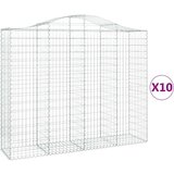  Lučne gabionske košare 10kom 200x50x160/180cm pocinčano željezo | shoptok.hr