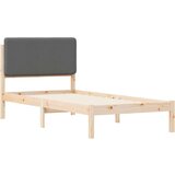  Posteljni okvir z oblazinjenim vzglavjem Temno siva 75 x 190 cm, (5000101796) | Shoptok.si