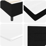 postelja s pomičnim vzmetnico z vzmetnico in klopi Črna 90x200 cm Tkanina, (22084057) | Shoptok.si