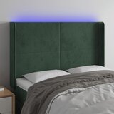 vidaXL LED uzglavlje tamnozeleno 147x16x118/128 cm baršunasto Cijene