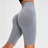 INF Brezšivne športne kratke hlače z visokim pasom za ženske Grey M, (21872550) | Shoptok.si
