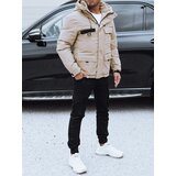 DStreet Men's winter jacket with hood beige | shoptok.hr