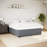 Maison Chic Posteljni okvir - Dvoposteljna postelja - Zakonska postelja brez vzmetnice temno siv 180x200 cm žamet-J4438, (21775270) | Shoptok.si