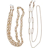 Urban Classics Multifunctional Pearl Chain 2-Pack - Golden Color