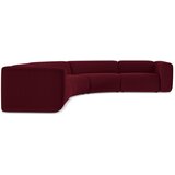 Makamii Bordo rdeča žametna kotna sedežna garnitura Ekahi – | Shoptok.si
