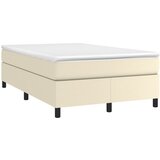 Krevet s oprugama i madracem krem 120x200 cm od umjetne kože | Eponuda.com