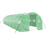  Staklenik s čeličnim okvirom zeleni 30 m² 10 x 3 x 2 m | shoptok.hr