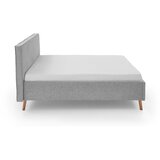 Meise Möbel Svetlo siva oblazinjena zakonska postelja s prostorom za shranjevanje z letvenim dnom 160x200 cm Riva – | Shoptok.si