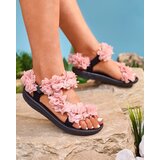 Resti Bright pink women's sandals with flowers Alferroy | Shoptok.si