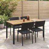  Stol za večeru u vrtu Bijela i crna 141 x 80,5 x 75 cm | shoptok.hr
