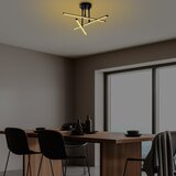 Opviq lights črna led stropna svetilka 26x51 cm ledflower – | Shoptok.si