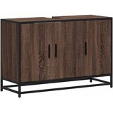  Kupaonski ormarić za umivaonik boja hrasta 90x33x60 cm drveni | shoptok.hr