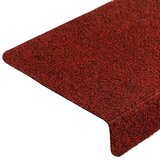  Prostirke za stepenice, samoljepljive, 20 kom., 65x21x4 cm, bordo crvene, pravokutni rub | Shoptok.si