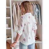 DStreet Koszula damska oversize w gwiazdki ASTROWIA biała | shoptok.hr