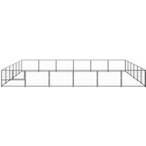 vidaXL kavez za pse crni 36 m² čelični | shoptok.hr