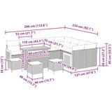  Sjedeća garnitura za vrt s jastukom 13 pcs Crna i Krema | shoptok.hr
