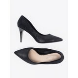 Shelvt Black suede stiletto pumps | Shoptok.si