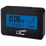 Ltc Mini LCD radijsko vodena DCF ura s termometrom črna