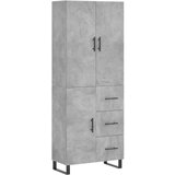 Maison Chic Visoka Komoda - Predalnik betonsko siva 69,5x34x180 cm inženirski les, (21722200) Cene