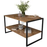 MID.YOU Klubska Miza Insasi L, Barva Hrasta, Črna | Shoptok.si