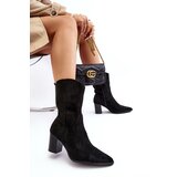 Boto Women's Cowboy Boots Botki On Heel Black Danell | Shoptok.si