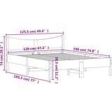  Okvir za krevet 120x190 cm masivna borovina | shoptok.hr