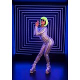 Leg Avenue Laser cut metallic catsuit XL Cene