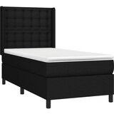  S oprugama i madracem crni 90x200 cm od tkanine | shoptok.hr