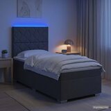  Krevet s box springom, madracem i LED-om Tamnosiva 90 x 190 cm | shoptok.hr