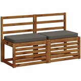  Jastučići za klupe - 2 dijela VUGHT 2 pcs 100% poliester Siva | shoptok.hr