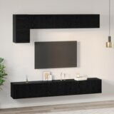 vidaXL Komplet TV omaric s polico Drugo 5 pcs Črni hrast 100 x 30 x 30 cm | Shoptok.si