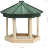  Hranilica za ptice odmerokutna od masivne jelovine 33 x 30 cm | shoptok.hr