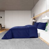  Set posteljine za poplun modri 140 x 200 cm lagana mikrovlakna | shoptok.hr