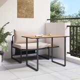  Vanjsko čelično sjedenje 2 pcs Sivo-smeđa Čelik | shoptok.hr