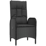  Zunanji stoli 2 kosa poli ratan črne barve, (20658465) | Shoptok.si