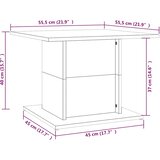  Stolić za kavu crni 55,5 x 55,5 x 40 cm od konstruiranog drva | Eponuda.com