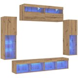  Set TV komoda Zidne 6 pcs hrast artisan Konstruirano drvo | shoptok.hr
