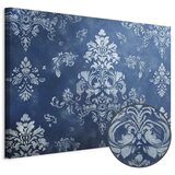  Slika - Retro Ornament Decorative Motif in Worn Blues 90x60 Premium Print | shoptok.hr