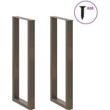  Noge za barski stol U-oblik 2 kom Prirodni čelik 40 x (110-111) cm Čelik | shoptok.hr