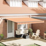 vidaXL Automatska uvlačiva tenda s LED žutom i narančastom 400x300 cm Cijene