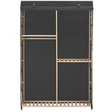 Furnova Garderobna omara 3-nadstropna 110x40x170 cm sivo blago, (21930323) | Shoptok.si