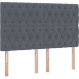  LED krevet za pohranu s madracem Tamnosiva 140 x 190 cm Baršun | shoptok.hr