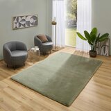 Novel preproga z visokim florom lhasa 70/130 cm tkano zelena | Shoptok.si