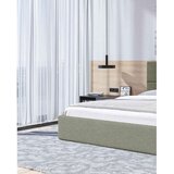 MESONICA Zeleni tapecirani bračni krevet s prostorom za odlaganje s podnicom 140x200 cm Bufo – | shoptok.hr