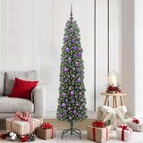 vidaXL Umestno božično drevo Zelena 180 cm PVC in Jeklo in Plastika | Shoptok.si