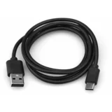  Podatkovni data kabel - računalniški polnilec - USB Type-C - 1m - črni