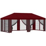 vidaXL Paviljon s stenami 6 x 3 m Burgundija Poliester in jeklo 190, (5000218889) | Shoptok.si