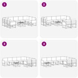  Set vanjskih sofa 10 kom. Prirodna i antracit | shoptok.hr