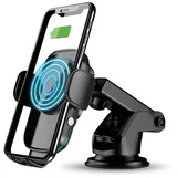 HAK2 - Držač telefona za auto sa automatskim zatvaranjem i bežičnim punjenjem, crne boje